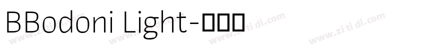 BBodoni Light字体转换